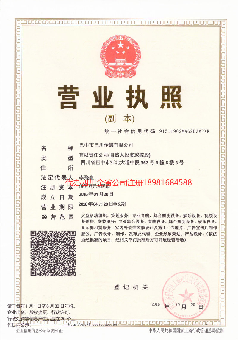 安徽安徽巴川传媒有限公司